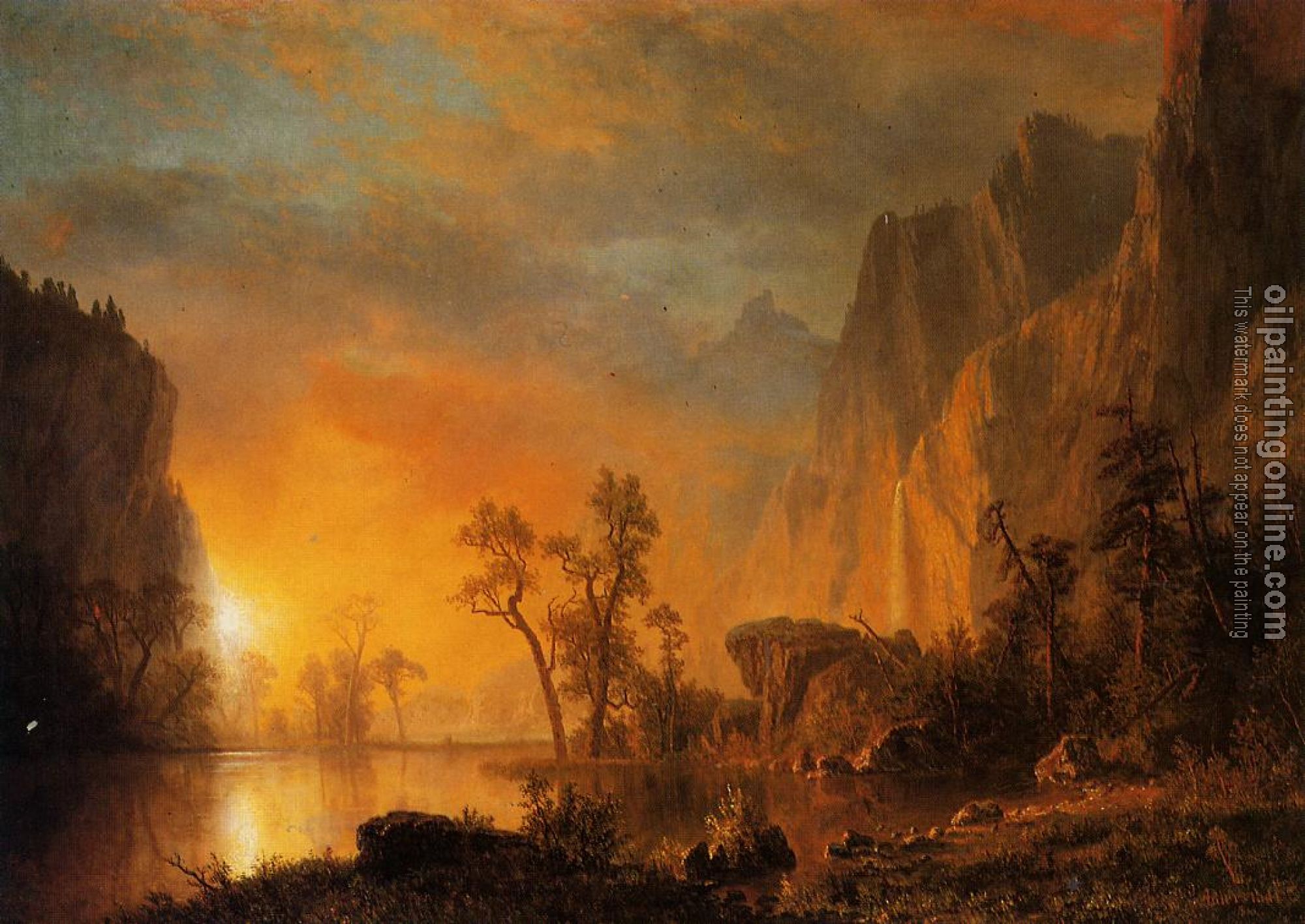 Bierstadt, Albert - Sunset in the Rockies